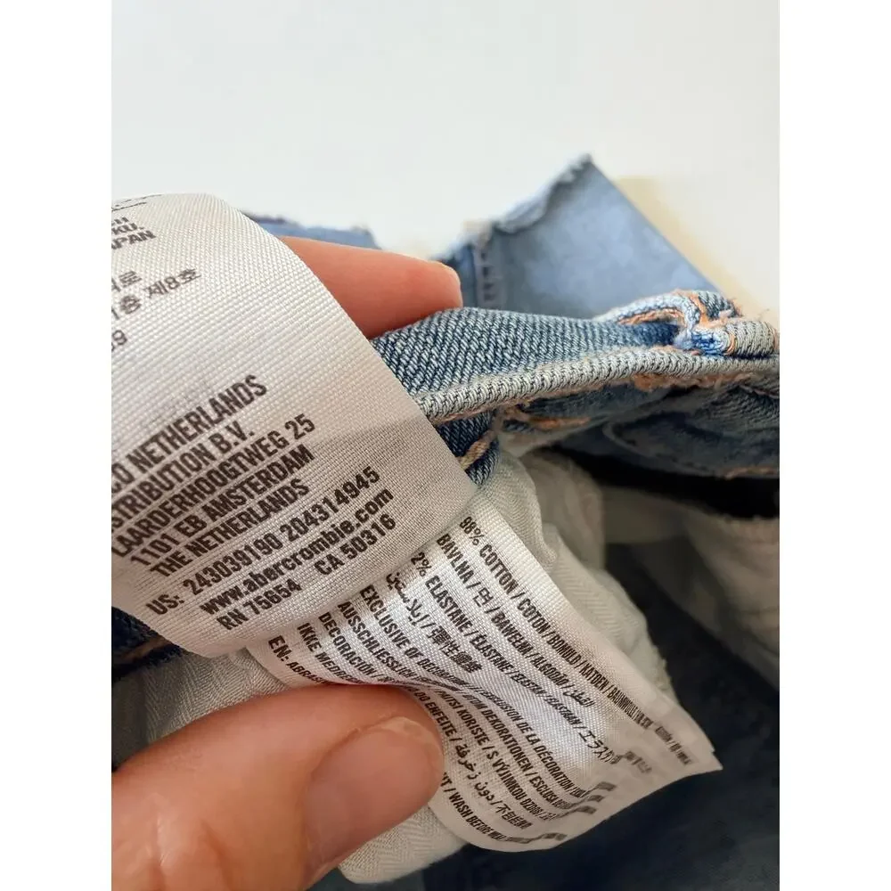 Abercrombie Kids Girls Distressed Denim Skirt 11/12